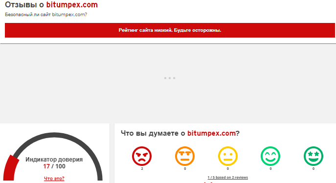 Проект Bitumpex — отзывы, разоблачение