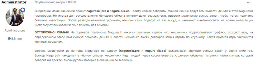 Проект Naguresik — отзывы, разоблачение