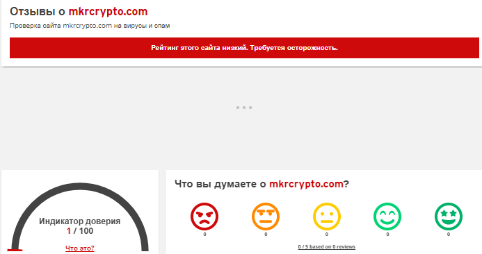 Проект MkrCrypto — отзывы, разоблачение