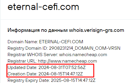 Проект Eternal Cefi — отзывы, разоблачение