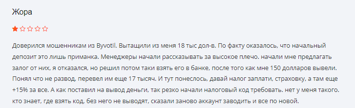Проект Byvotil — отзывы, разоблачение