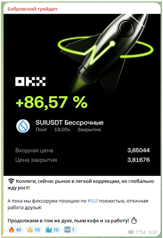 Телеграмм-канал Бобровский трейдит — отзывы, разоблачение