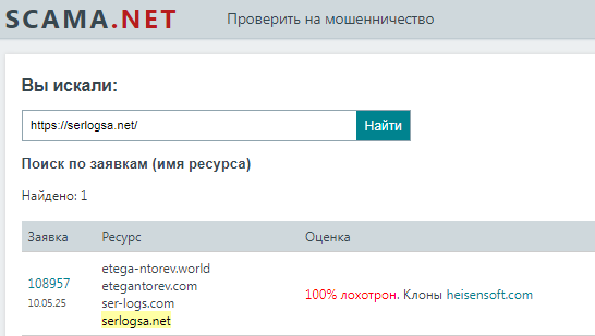Проект Serlogsa — отзывы, разоблачение