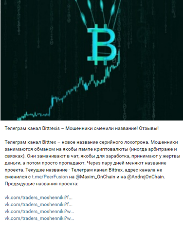 Телеграмм-канал Bittrex — отзывы, разоблачение