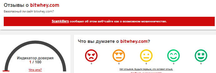 Проект BitWhey — отзывы, разоблачение