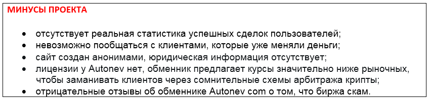 Проект Autonev — отзывы, разоблачение