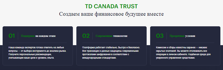 Проект TD Canada Trust — отзывы, разоблачение