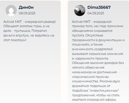 Проект Activat MKT — отзывы, разоблачение