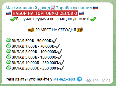 Телеграмм-канал 📈Стратегия заработка | Максимальная прибыль🇷🇺 — отзывы, разоблачение